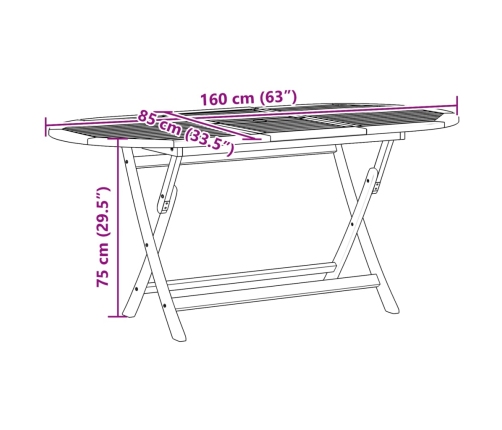 Juego comedor de jardín 9 pzas madera maciza acacia y textileno