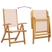 Juego comedor de jardín 9 pzas madera maciza acacia y textileno