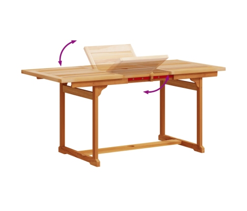 Juego comedor de jardín 5 pzas madera maciza acacia y textileno