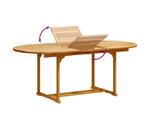 Juego comedor de jardín 5 pzas madera maciza acacia y textileno
