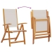 Juego comedor de jardín 5 pzas madera maciza acacia y textileno