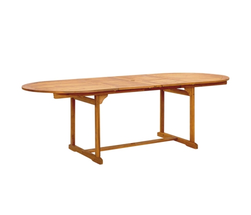 Juego comedor de jardín 7 pzas madera maciza acacia y textileno
