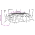 Juego comedor de jardín 5 pzas madera maciza acacia y textileno