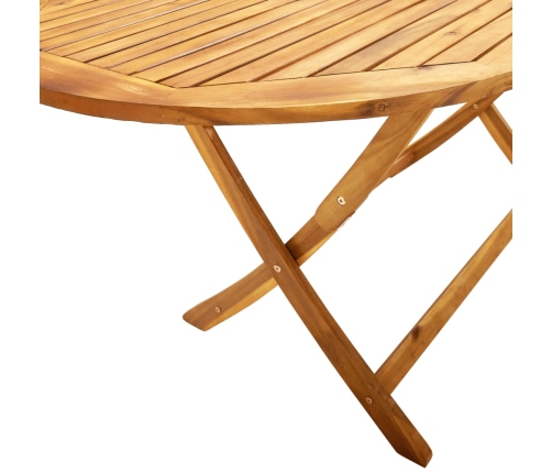 Juego comedor de jardín 9 pzas madera maciza acacia y textileno
