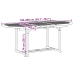 Juego comedor de jardín 7 pzas madera maciza acacia y textileno