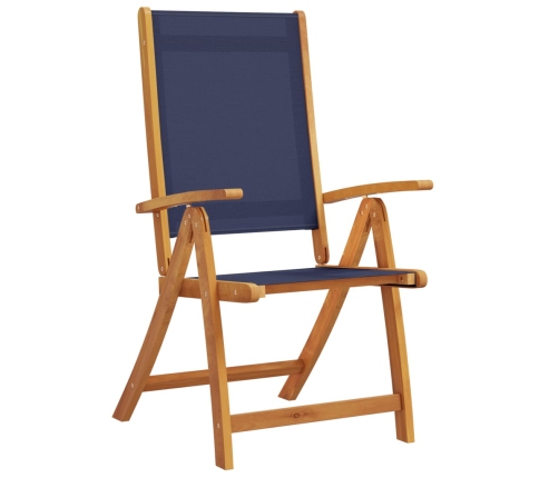 Juego comedor de jardín 7 pzas madera maciza acacia y textileno
