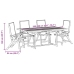 Juego comedor de jardín 5 pzas madera maciza acacia y textileno