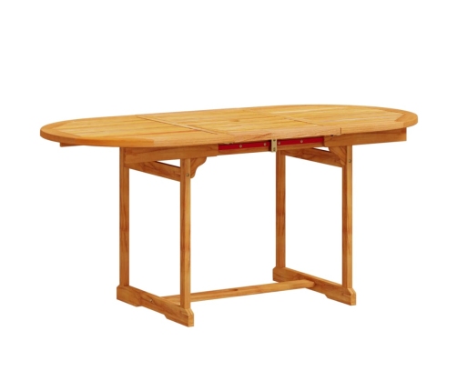 Juego comedor de jardín 5 pzas madera maciza acacia y textileno