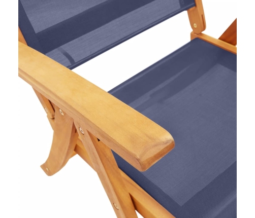 Juego comedor de jardín 5 pzas madera maciza acacia y textileno