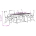 Juego comedor de jardín 5 pzas madera maciza acacia y textileno