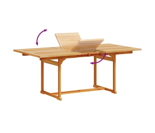 Juego comedor de jardín 7 pzas madera maciza acacia y textileno