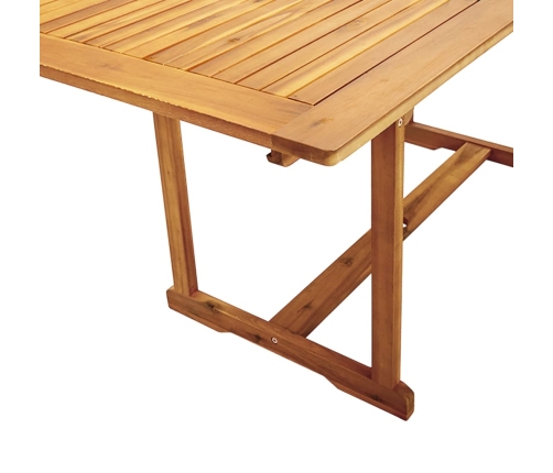Juego comedor de jardín 7 pzas madera maciza acacia y textileno