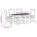 Juego comedor de jardín 5 pzas madera maciza acacia y textileno