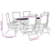 Juego comedor de jardín 7 pzas madera maciza acacia y textileno