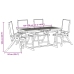 Juego comedor de jardín 5 pzas madera maciza acacia y textileno