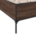 Estructura cama madera ingeniería metal marrón roble 200x200 cm