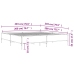 Estructura cama madera ingeniería metal marrón roble 200x200 cm