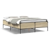 vidaXL Estructura cama madera ingeniería metal roble Sonoma 160x200 cm