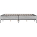 Estructura cama madera ingeniería metal gris Sonoma 150x200 cm