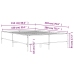 Estructura cama madera ingeniería metal gris Sonoma 150x200 cm