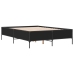 Estructura de cama madera de ingeniería y metal negro 140x200cm