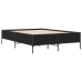 Estructura de cama madera de ingeniería y metal negro 140x200cm
