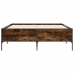 Estructura cama madera ingeniería metal roble ahumado 120x200cm
