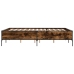 Estructura cama madera ingeniería metal roble ahumado 120x200cm