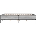 Estructura cama madera ingeniería metal gris Sonoma 120x200 cm