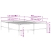 Estructura cama madera ingeniería metal gris Sonoma 120x200 cm