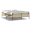 Estructura cama madera ingeniería metal roble Sonoma 140x190 cm