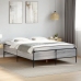 Estructura cama madera ingeniería metal gris Sonoma 140x190 cm