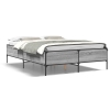 Estructura cama madera ingeniería metal gris Sonoma 140x190 cm