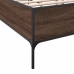 vidaXL Estructura cama madera ingeniería metal marrón roble 140x190 cm