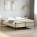 Estructura cama madera ingeniería metal roble Sonoma 135x190 cm