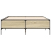 Estructura cama madera ingeniería metal roble Sonoma 135x190 cm