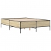 Estructura cama madera ingeniería metal roble Sonoma 135x190 cm