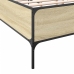 Estructura cama madera ingeniería metal roble Sonoma 135x190 cm