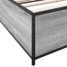 Estructura cama madera ingeniería metal gris Sonoma 200x200 cm