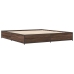 Estructura cama madera ingeniería metal marrón roble 200x200 cm