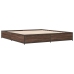 Estructura cama madera ingeniería metal marrón roble 200x200 cm