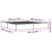 Estructura cama madera ingeniería metal marrón roble 200x200 cm