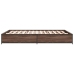 Estructura cama madera ingeniería metal marrón roble 120x200 cm
