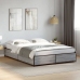 Estructura cama madera ingeniería metal gris Sonoma 140x190 cm