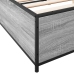 Estructura cama madera ingeniería metal gris Sonoma 140x190 cm