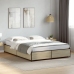 Estructura cama madera ingeniería metal roble Sonoma 135x190 cm
