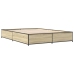 Estructura cama madera ingeniería metal roble Sonoma 135x190 cm