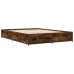 Estructura cama madera ingeniería metal roble ahumado 120x190cm