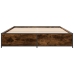 Estructura cama madera ingeniería metal roble ahumado 120x190cm