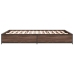 Estructura cama madera ingeniería metal marrón roble 120x190 cm